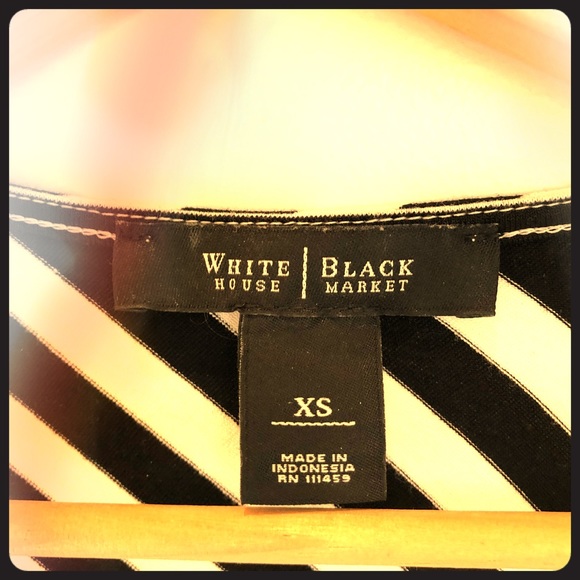 WHite House Black Market whbm black/white shirt - Picture 3 of 4